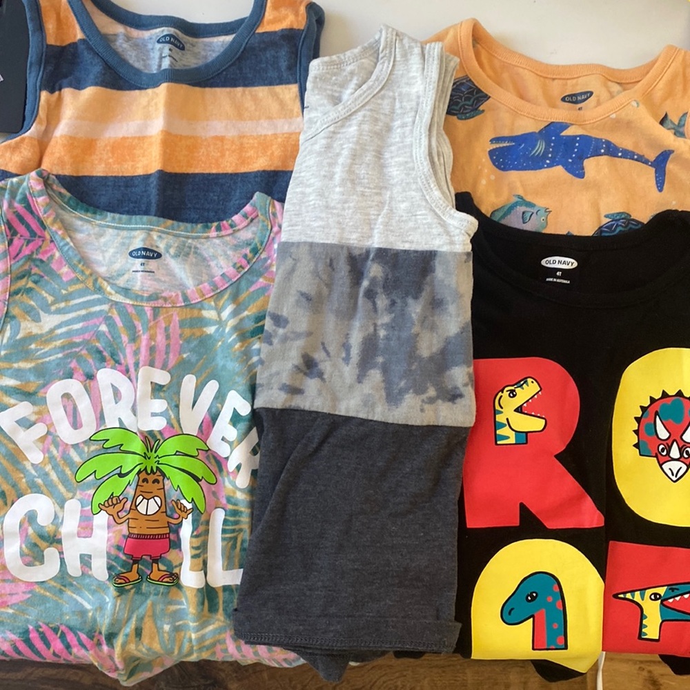 5 pack of boys tanks 4T